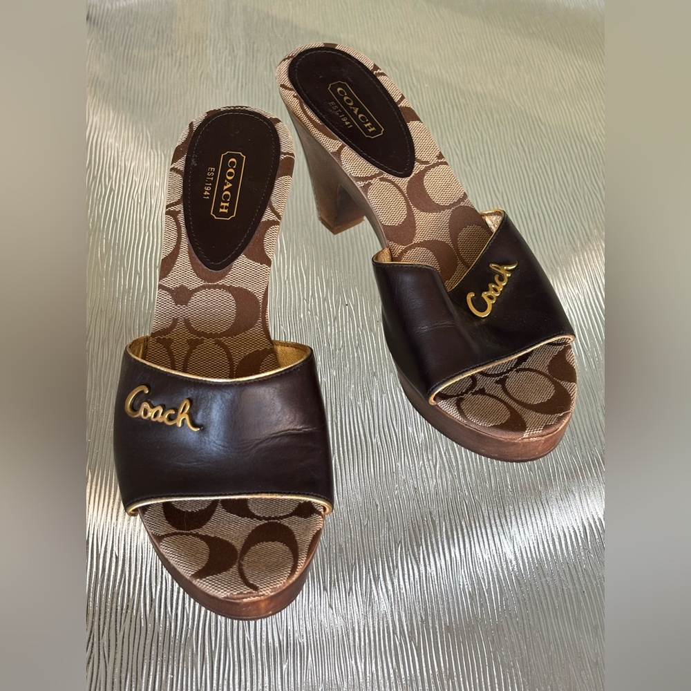 Coach Women's Brown Heels Sandals